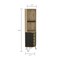 Tuhome Audra Corner Bar Cabinet Six Built-in Wine Rack, Two Shelves, Four Shelves With Door, Aged Oak/Black BMW7763 - alternate 3
